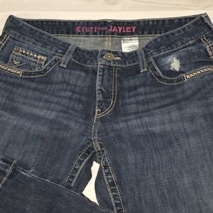 Cruel Girl Dark Blue Boot Cut Jeans 31x 11R, Stretch Denim